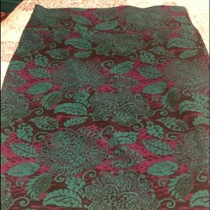 Lularoe cassie in EUC purple and green pattern
